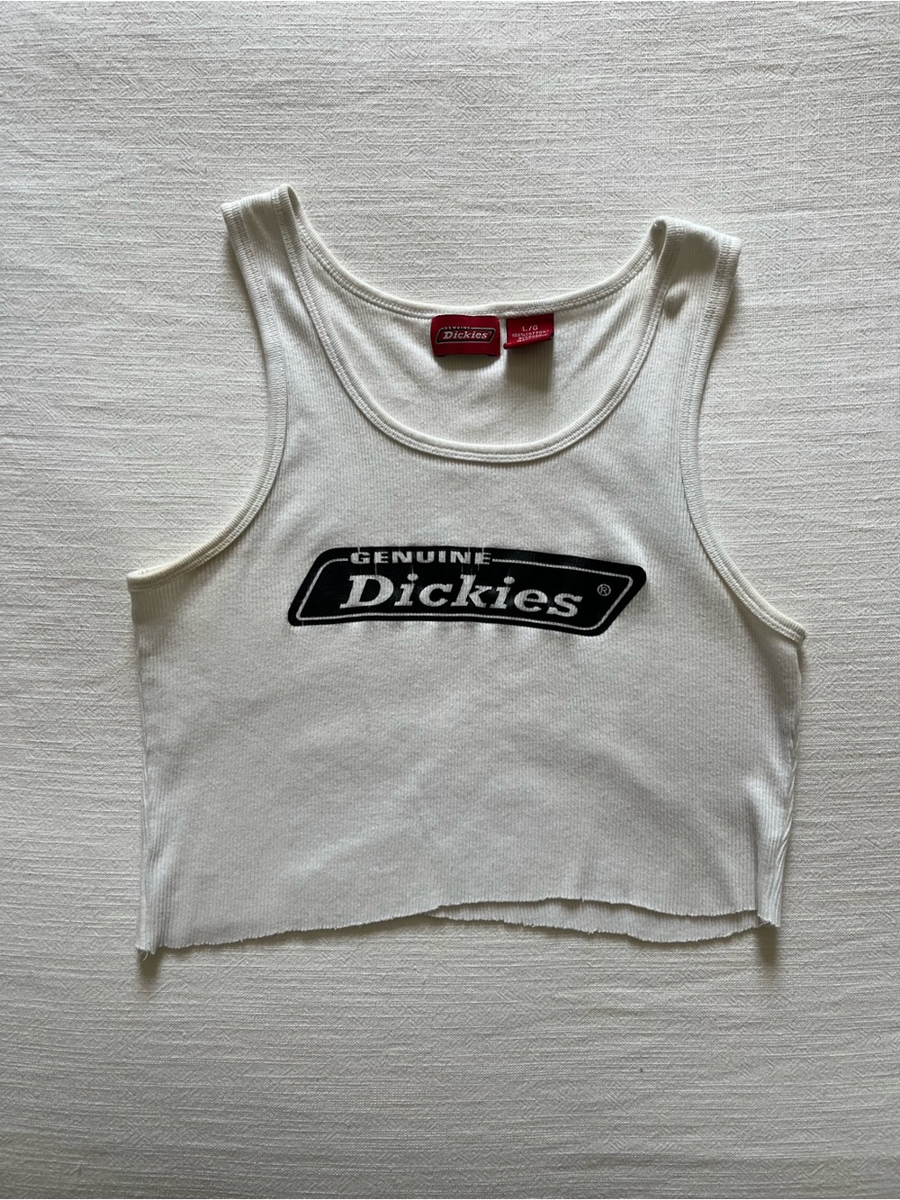 Dickies White Crop Logo Tank